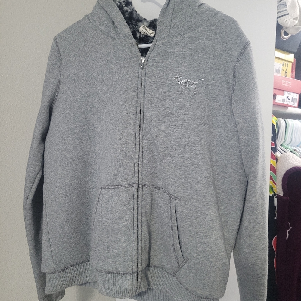 VS Pink zip-up hoodie